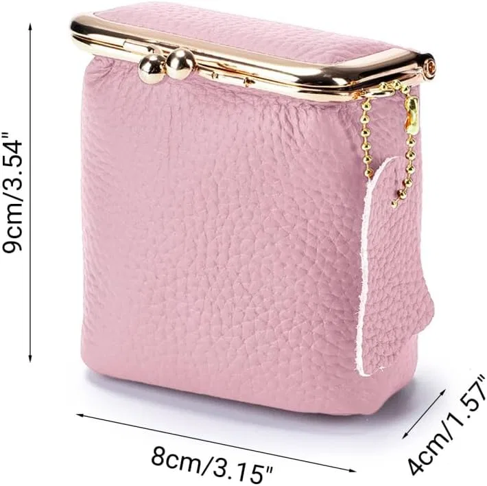 Косметичка Leather Lipstick Bag MiOYOOW, 8x9x4 см, Pink — фото 2