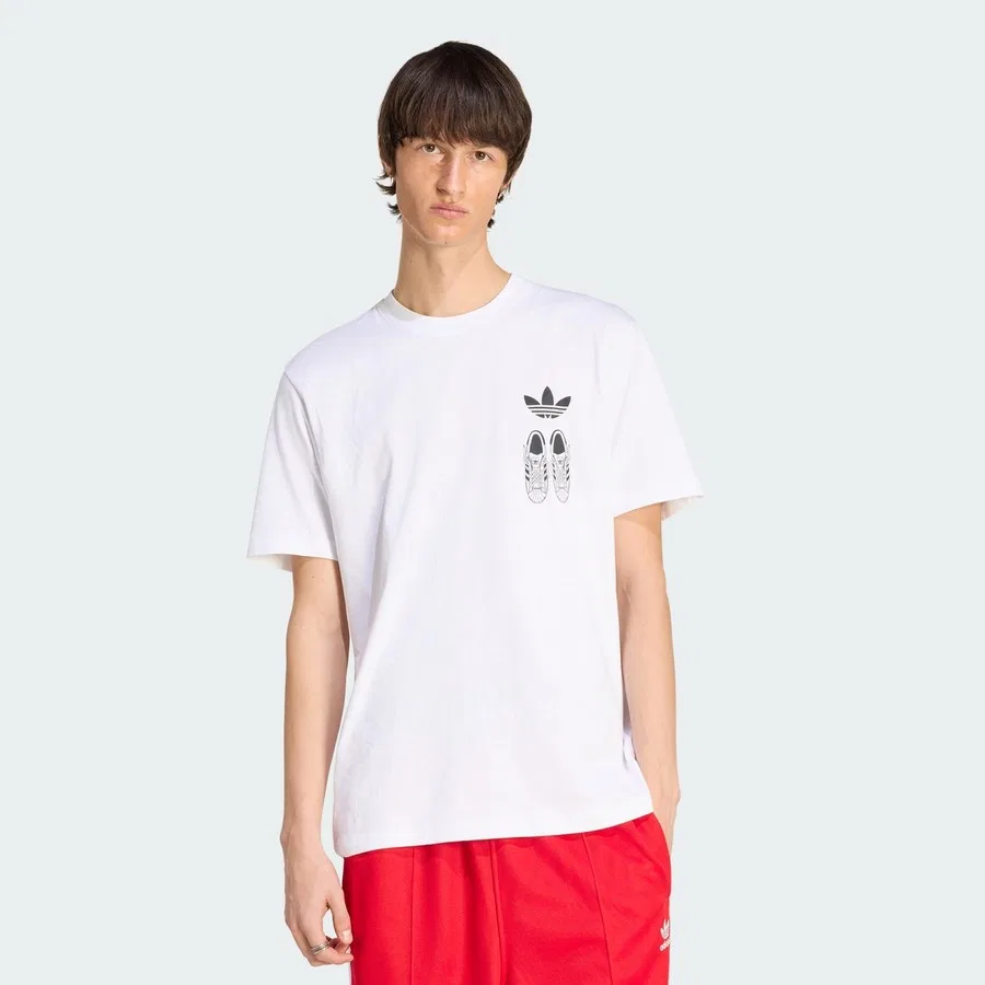 Футболка с принтом Loose Graphic Shoes 4 adidas, Белый