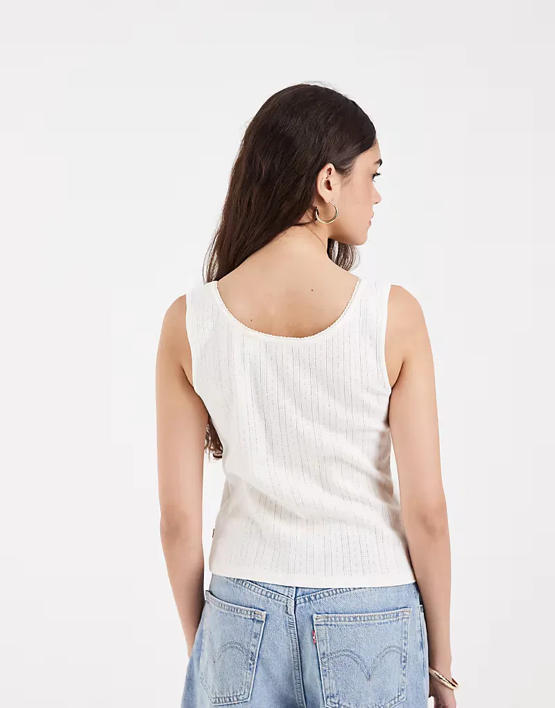 Футболка Levi's Sweetie с бантиком, белая — фото 3