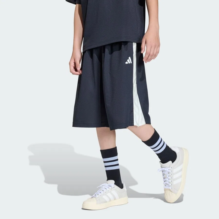 Шорты спортивные с сетчатыми вставками Sportswear KC4640 Stadium Mesh Short adidas, Синий