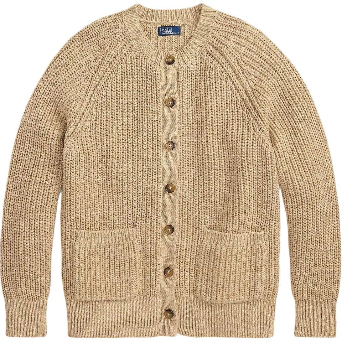 Женский свитер свободного кроя с круглым вырезом Brown Yellow Polo Ralph Lauren, Brown Yellow