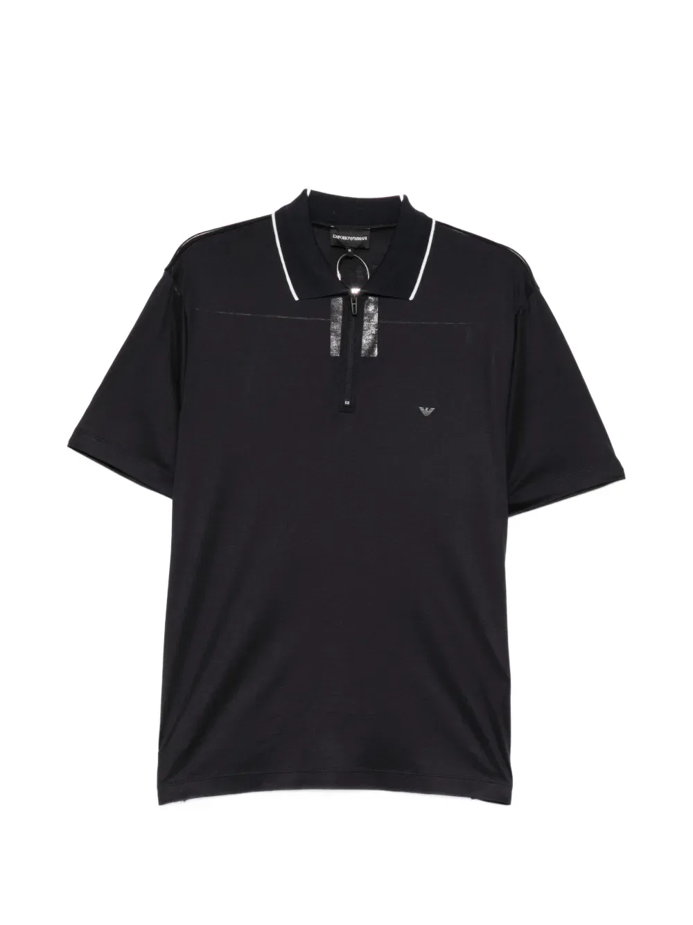 Футболка-поло с нашивкой-логотипом Emporio Armani, черный
