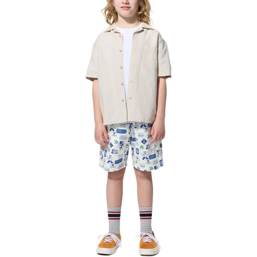 Шорты Minecraft для детей, UNIQLO, Light Gray — фото 3