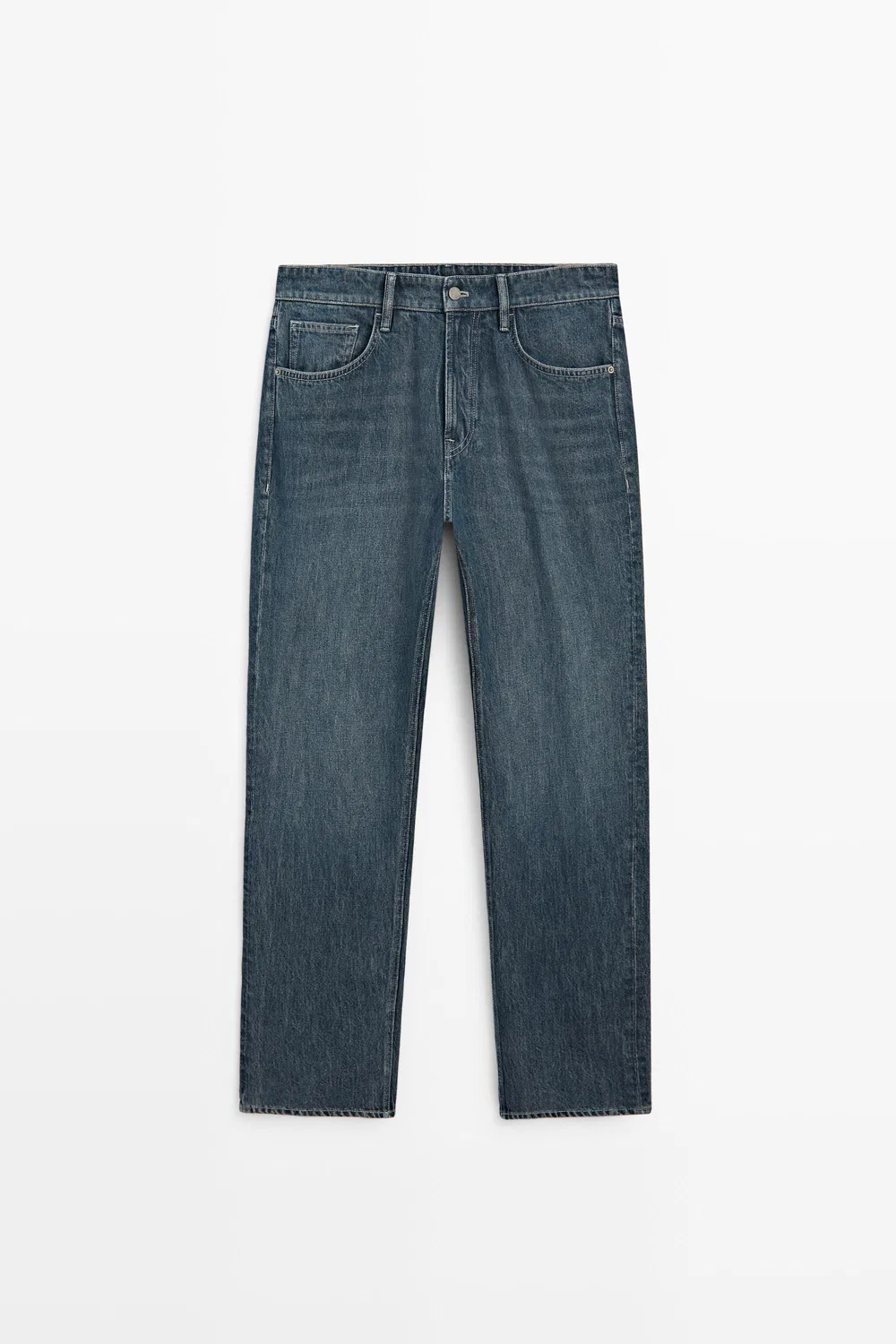 Джинсы Massimo Dutti Tapered Fit, синий — фото 2