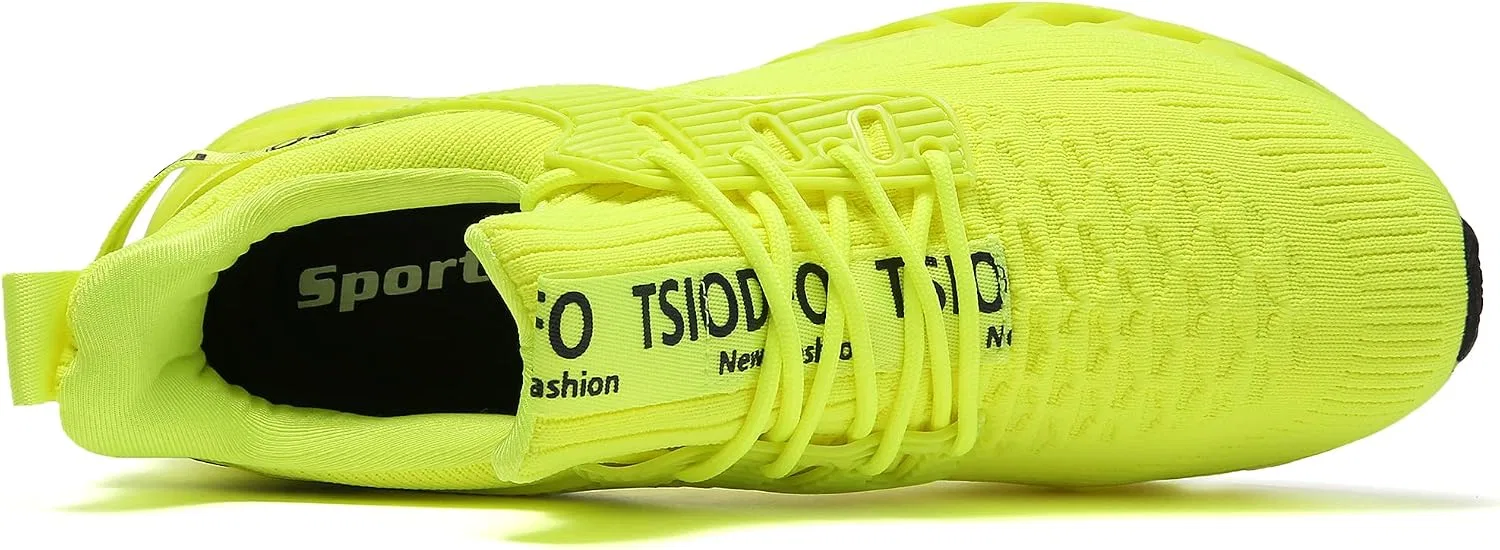 Детские кроссовки для бега с принтом TSIODFO, Fluorescent Green — фото 4
