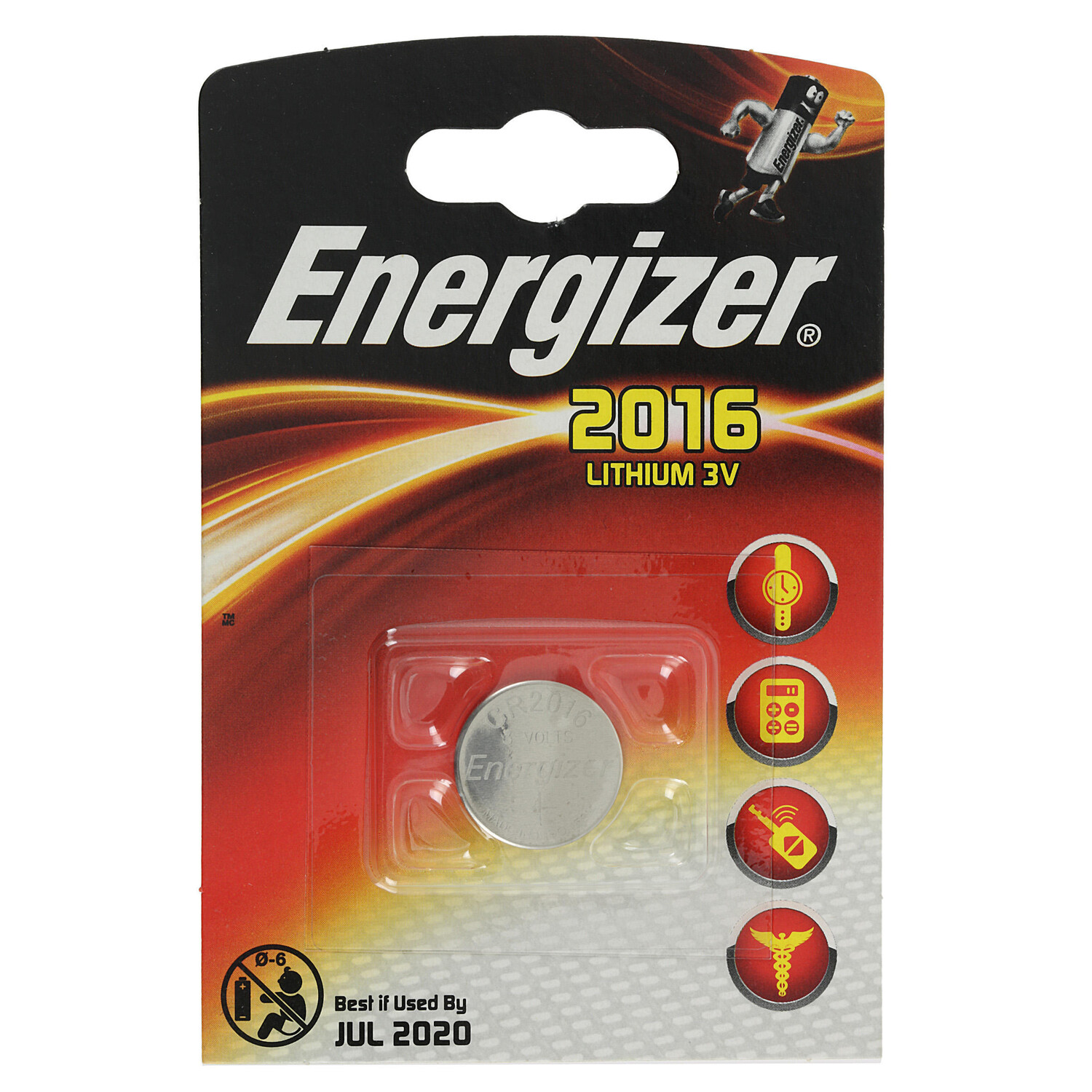 

Батарея Energizer CR2016, серебряный