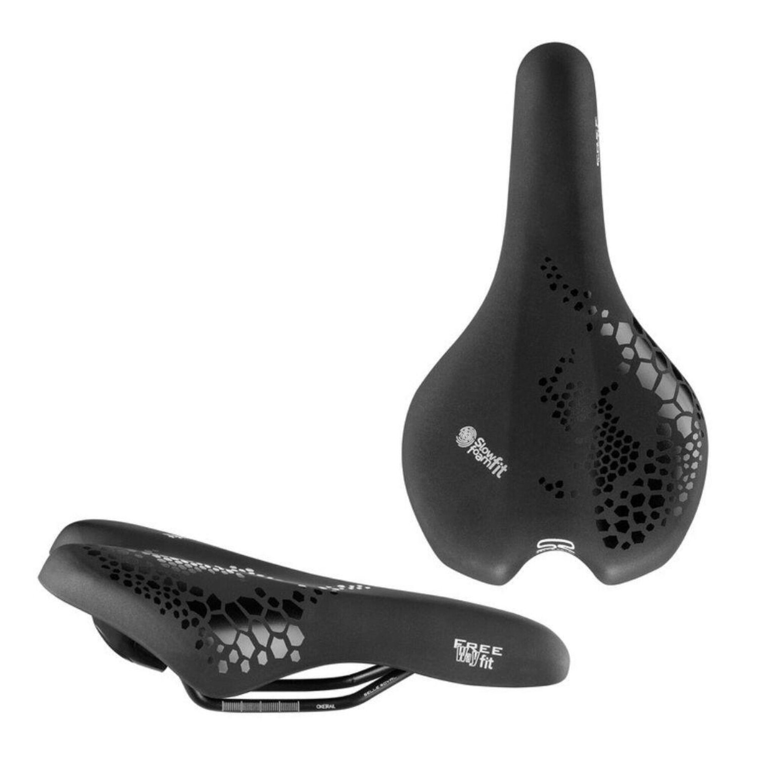 

Седло SELLE ROYAL "Freeway Fit" унисекс 280x158мм, около 435г, черный / черный / черный