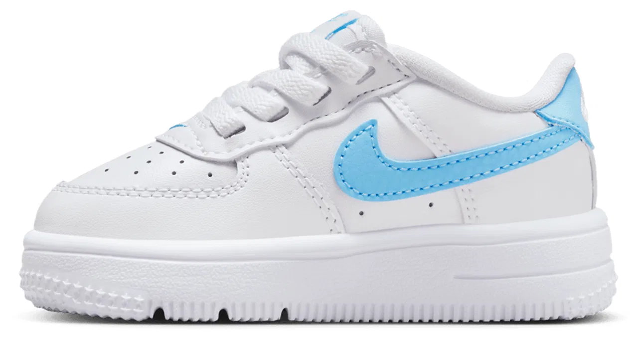 Детские кроссовки для мальчиков на липучке Air Force 1 Low EasyOn Nike, белый/синий — фото 2