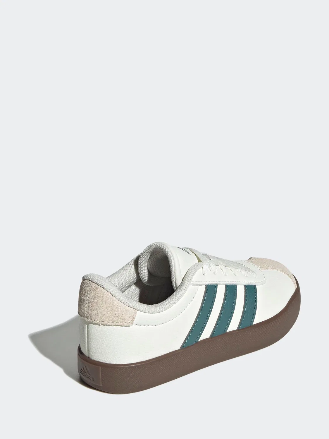 Кроссовки на шнуровке, VL Court 3.0 adidas, белый/зеленый — фото 4