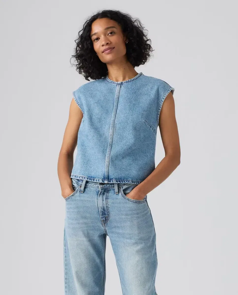 Женская джинсовая рубашка без рукавов Levi's, Azul Claro