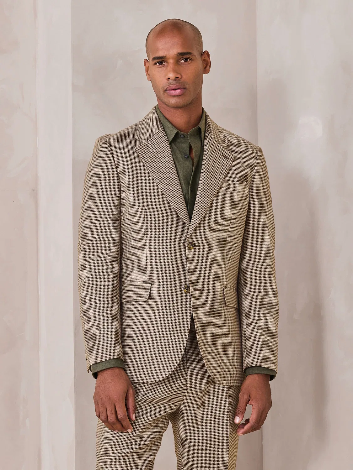 Пиджак с узором Puppytooth, Regular Fit, Brown N. Next, коричневый — фото 3
