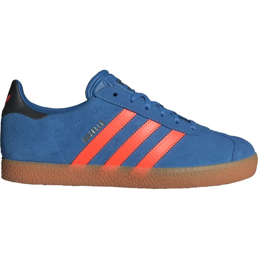 Кроссовки с супинатором из экокожи Gazelle Originals JP7124 adidas, Сине-оранжево-черный