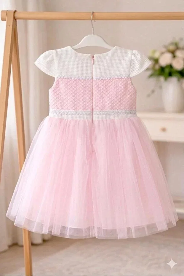Детское платье для девочек с тюлевой юбкой Kozadankids, Pink — фото 2