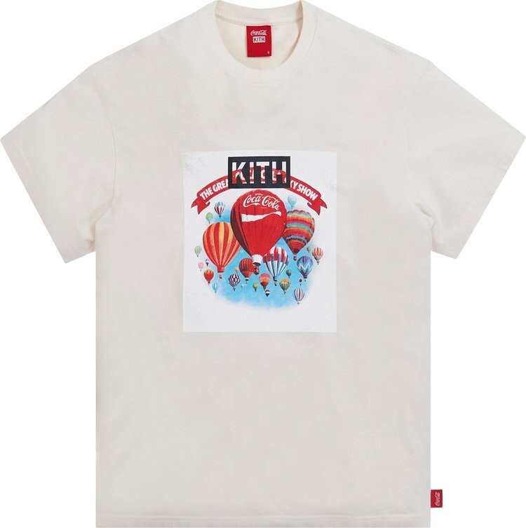 

Футболка Kith x Coca-Cola Balloon Vintage Tee 'Ivory', кремовый, Бежевый, Футболка Kith x Coca-Cola Balloon Vintage Tee 'Ivory', кремовый