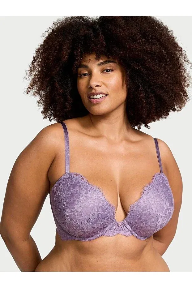 Женский кружевной бюстгальтер с пуш-ап Victoria'S Secret, Frozen Plum