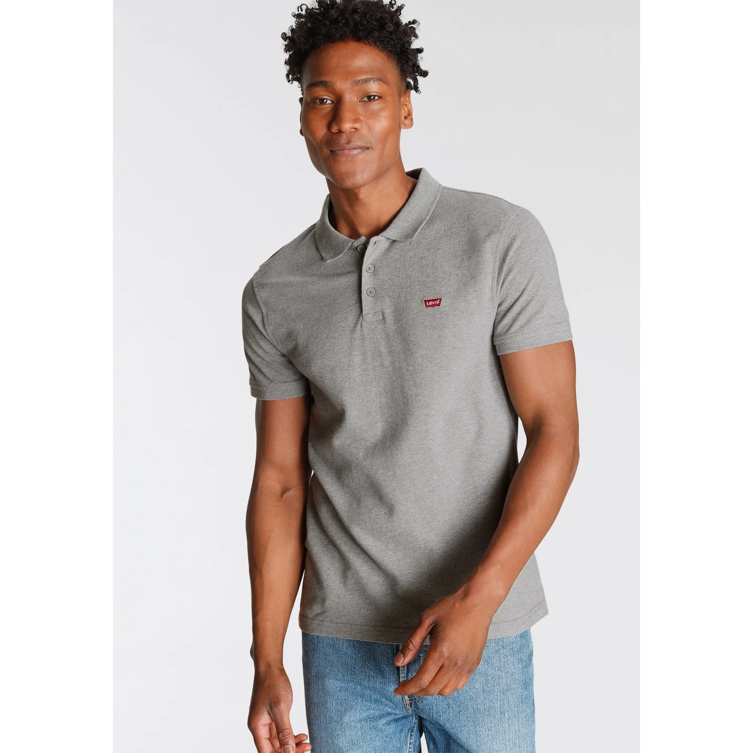 Мужское поло с коротким рукавом Levi's, Medium Grey Heather