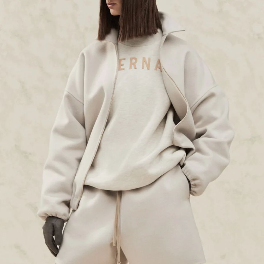 Худи Fear of God ETERNAL Fleece Crewneck 'Warm Heather Oatmeal', бежевый — фото 3