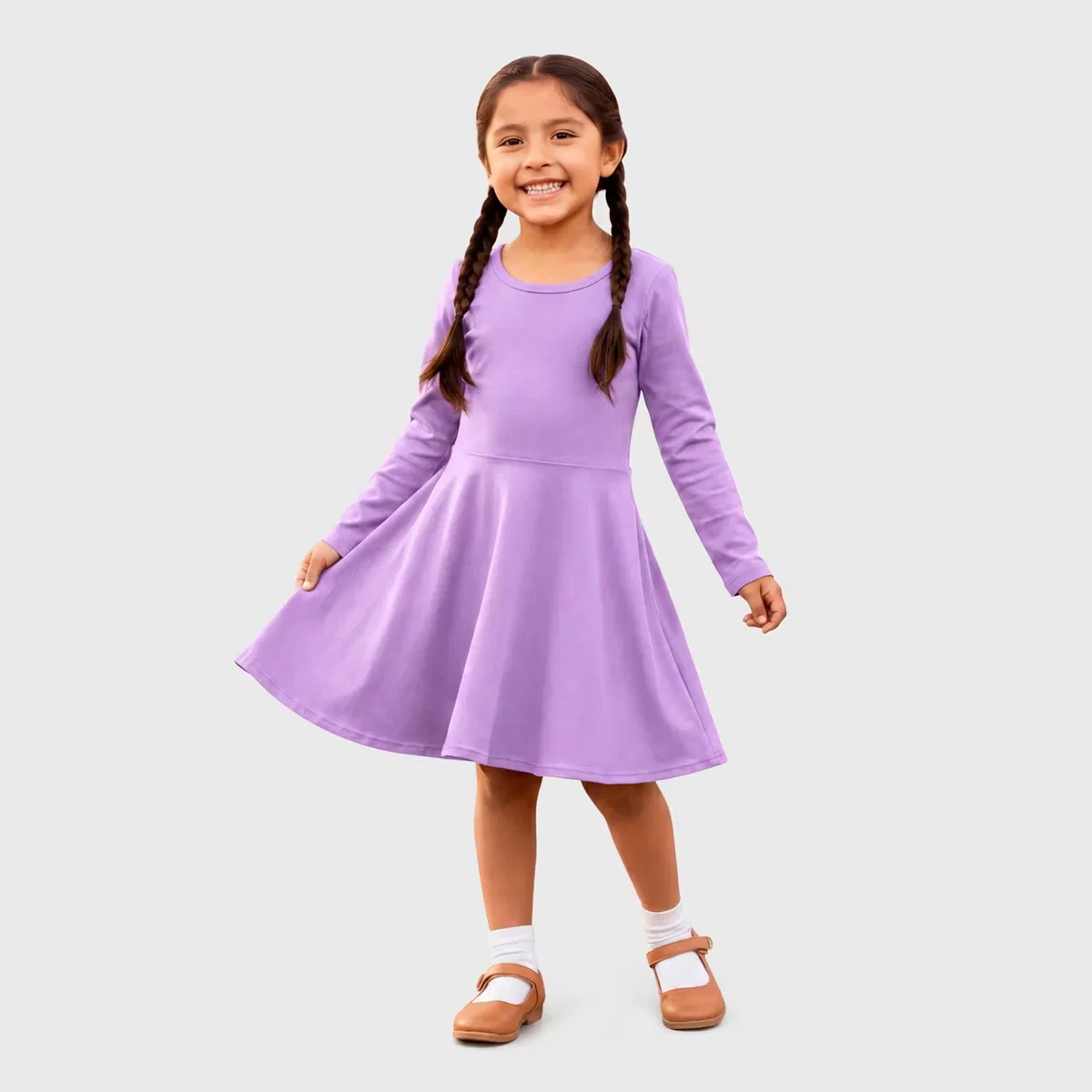 Платье с длинным рукавом Skater City Threads, Deep Purple