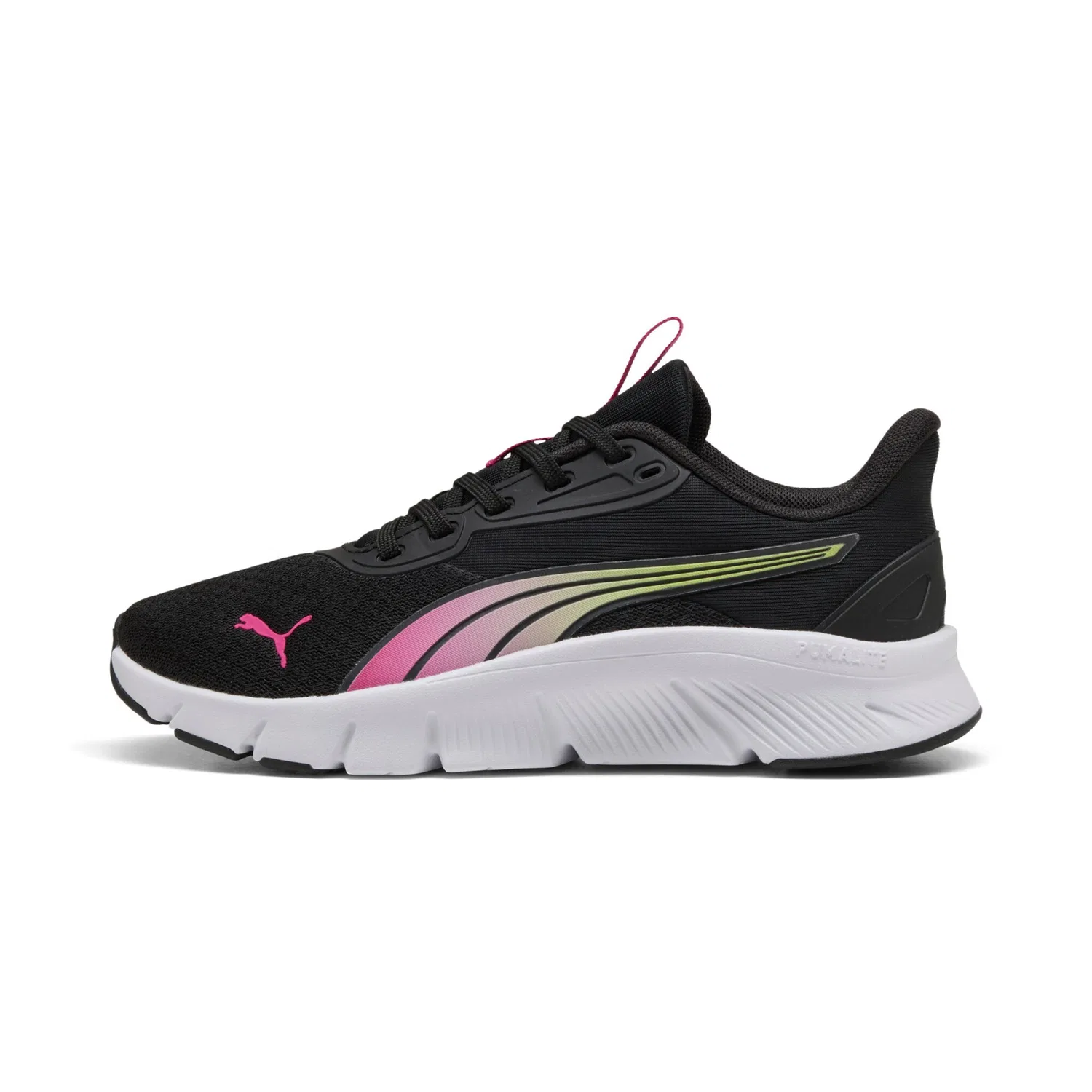 Детские кроссовки с шнуровкой FLEXFOCUS LITE MODERN BLAZE FADE JR PUMA, Black/Pink Opal/White — фото 2