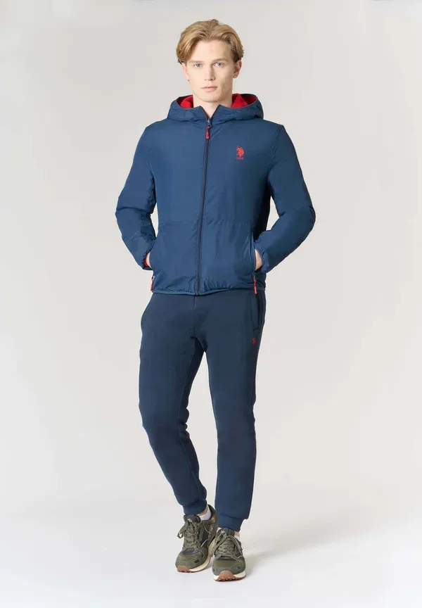 Куртка с капюшоном, 100% полиэстер, Reversible, U.S. Polo Assn., синий/красный — фото 2