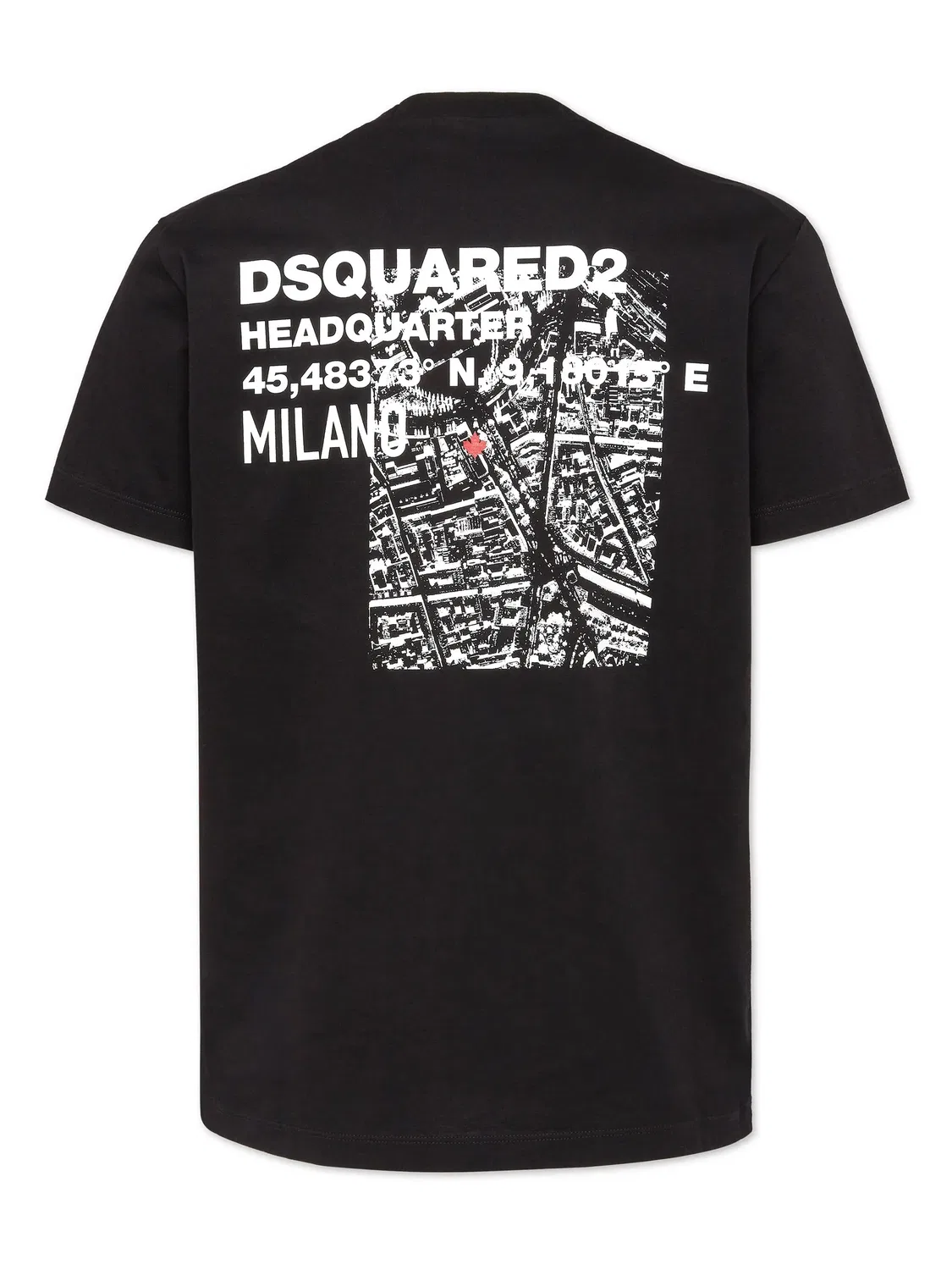 DSQUARED2 Футболка с картой в черно-белом цвете — фото 2