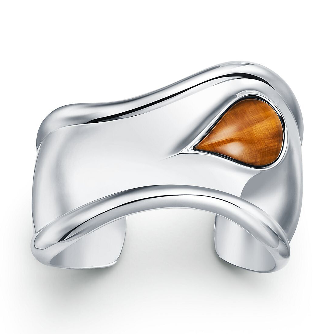 

Браслет Tiffany & Co. Elsa Peretti Small Bone, серебро/тигровый глаз
