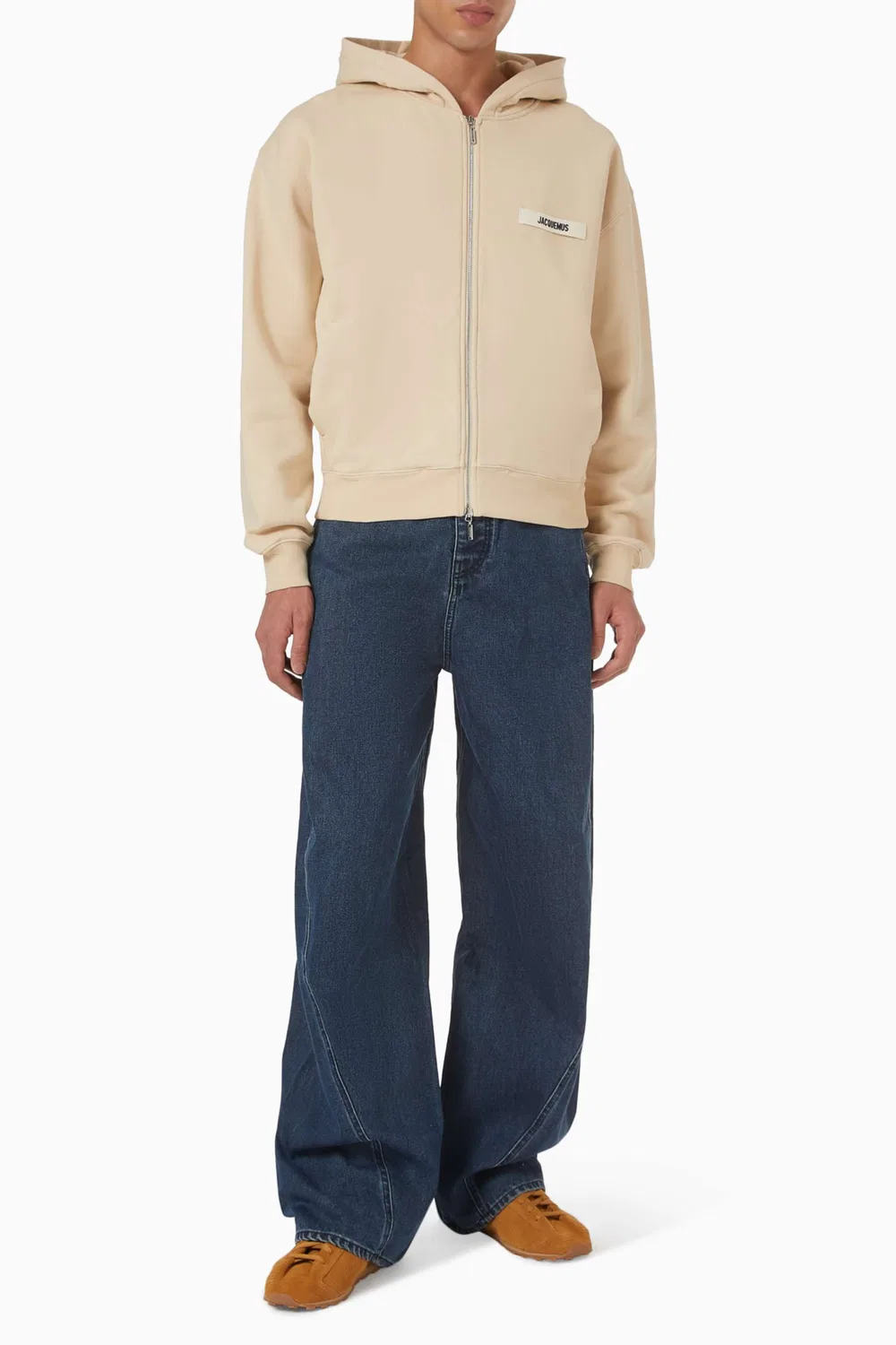 Худи на молнии с логотипом из органического хлопка Jacquemus — фото 2