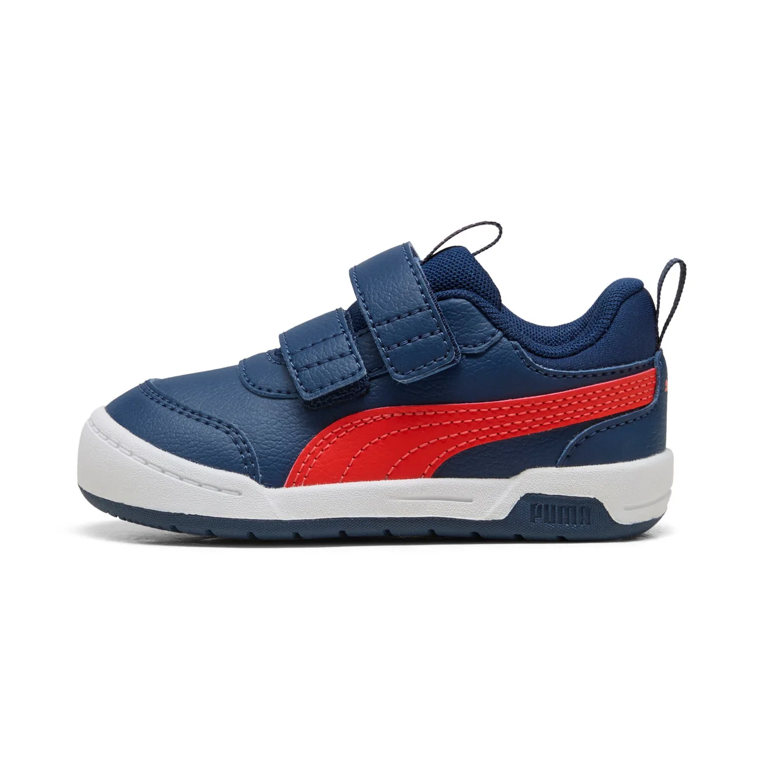 Детские кроссовки с кожаным верхом PUMA, Persian Blue-Fierce Red — фото 3