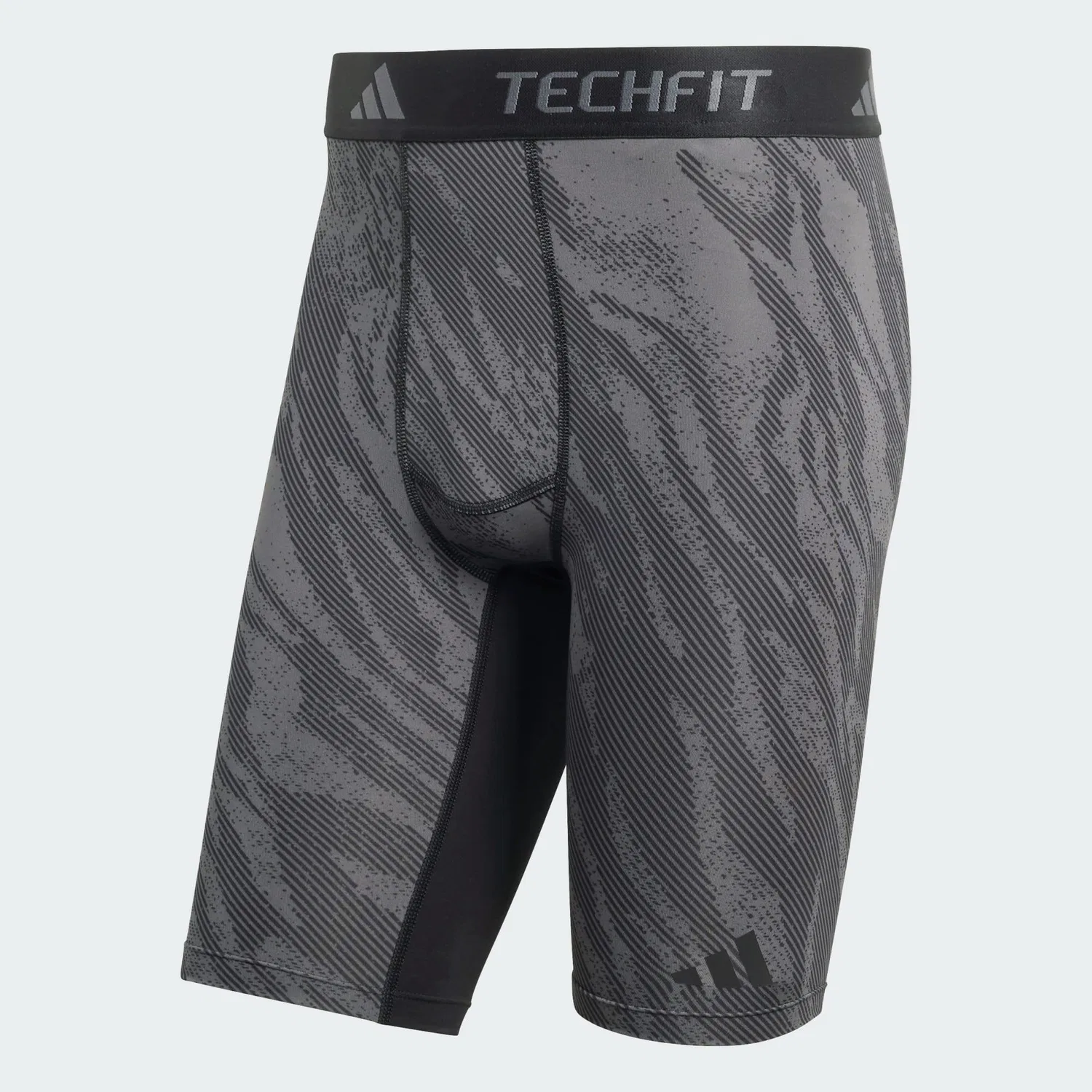 Женские короткие леггинсы с принтом Techfit AOP Adidas, Grau — фото 2