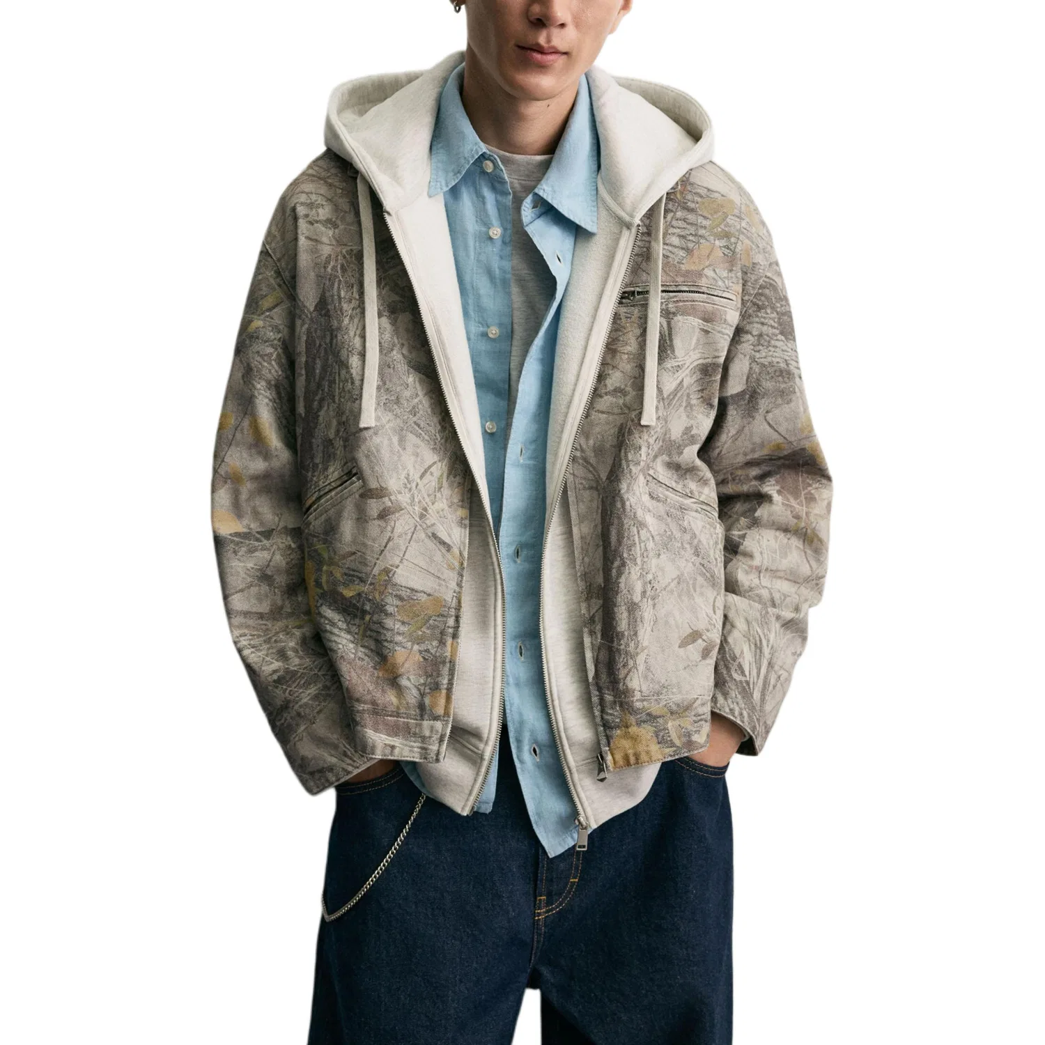 Мужская куртка с принтом ZARA, Print — фото 4