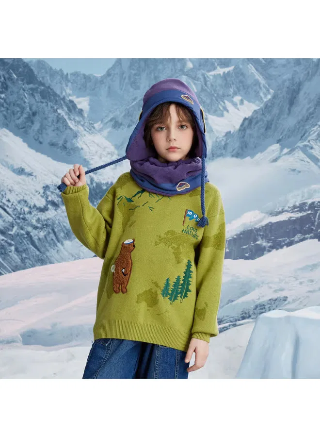 Свитшот с принтом Boys' spring and autumn outdoor camping outfit cartoon mock neck sweater Mqd — фото 2