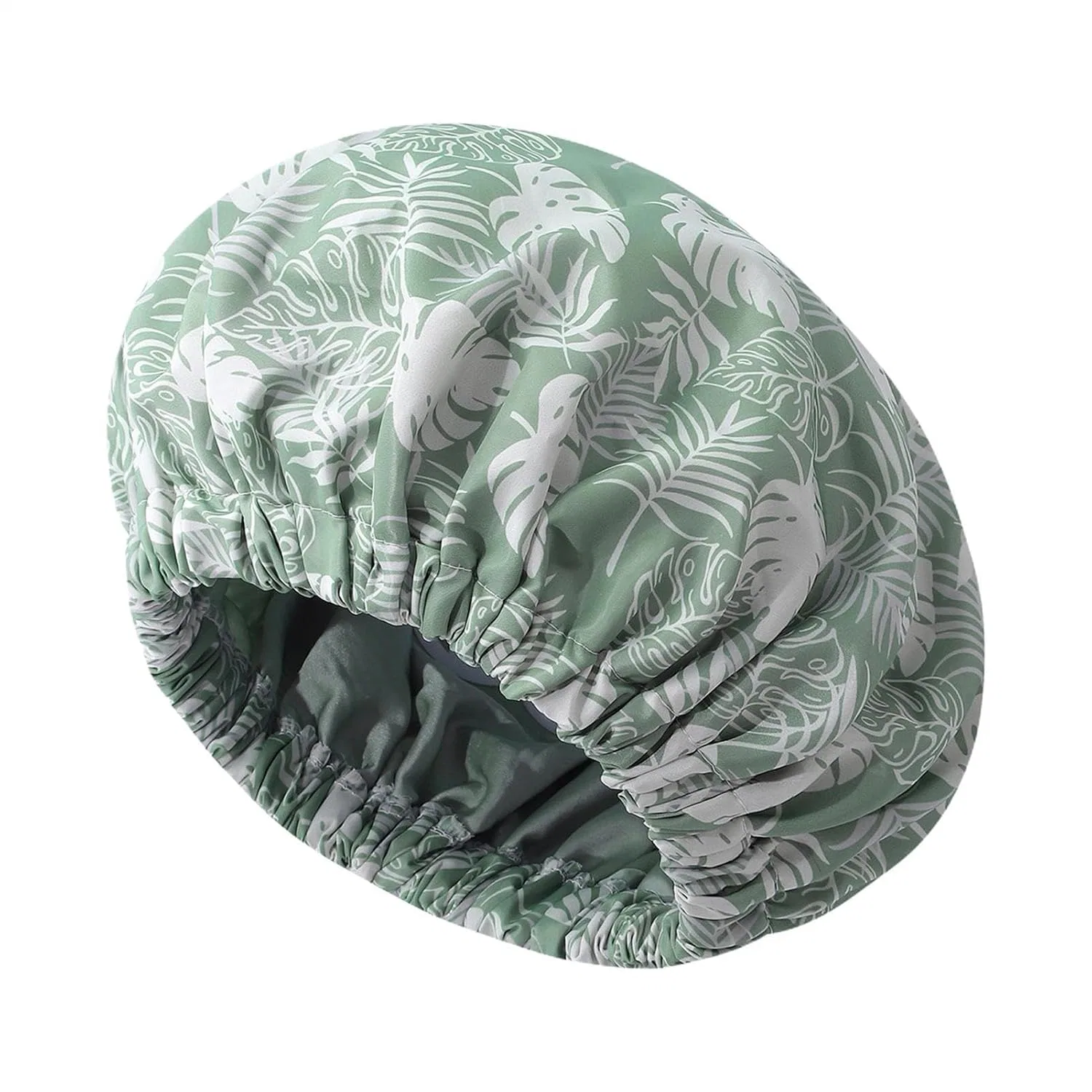 Шапочка для душа, двухслойная, водонепроницаемая, Green Background Leaves Generic