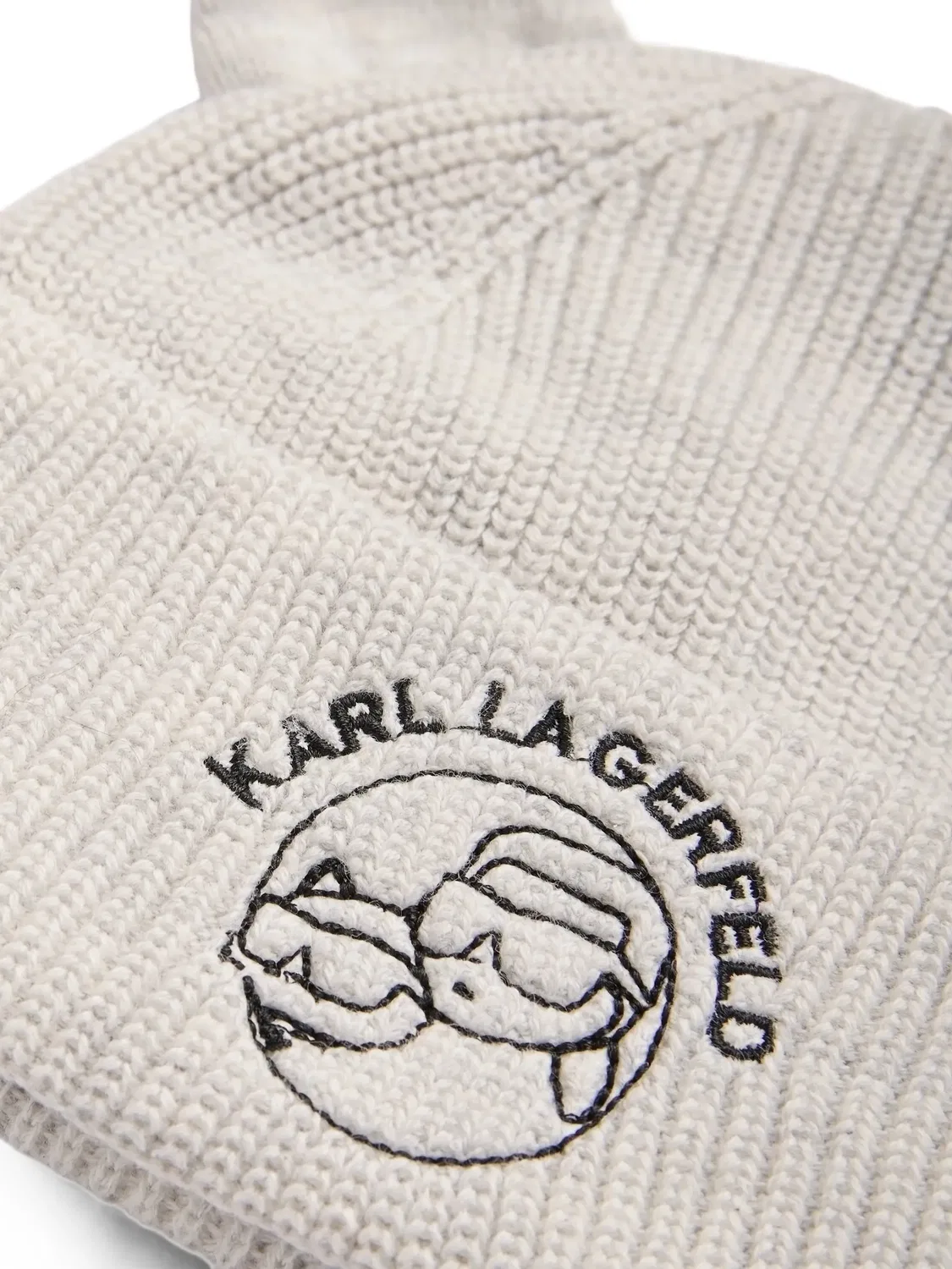 Комплект из шапки бини и слиперов с логотипом Karl Lagerfeld Kids, нейтральные цвета — фото 3