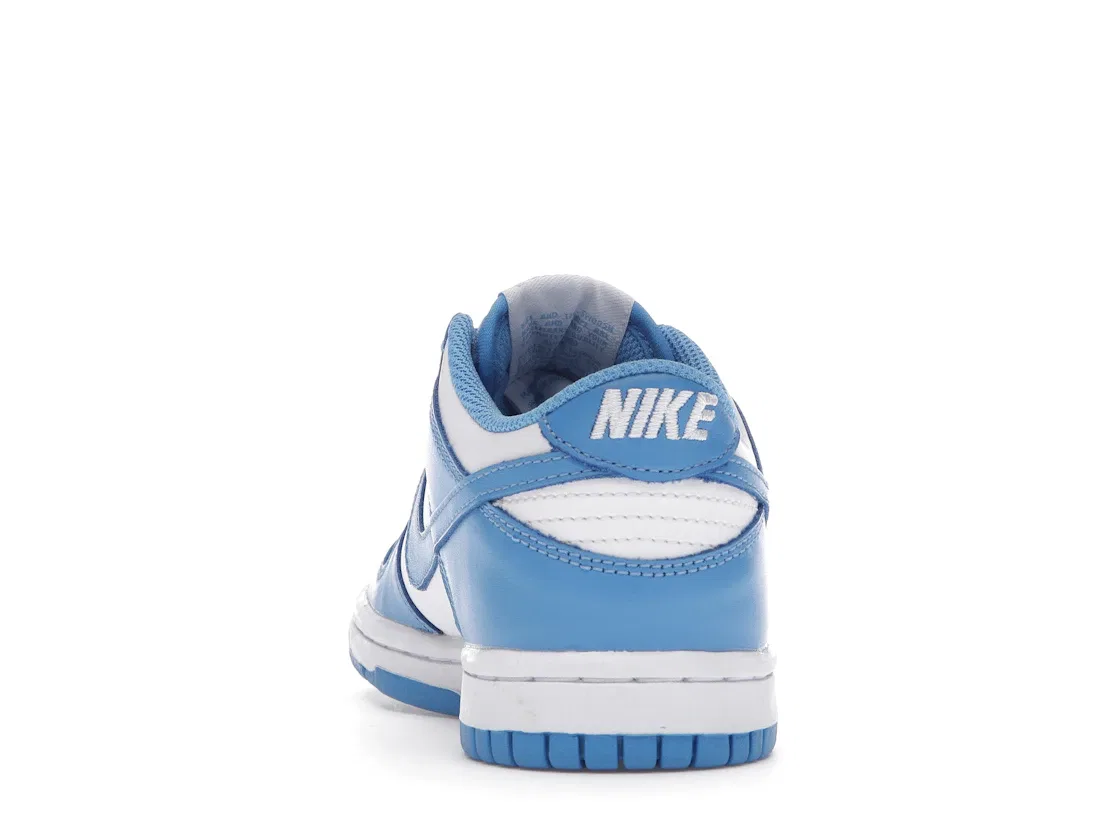 Детские кроссовки Lifestyle с принтом Nike Dunk Low Nike, White/University Blue-White — фото 4