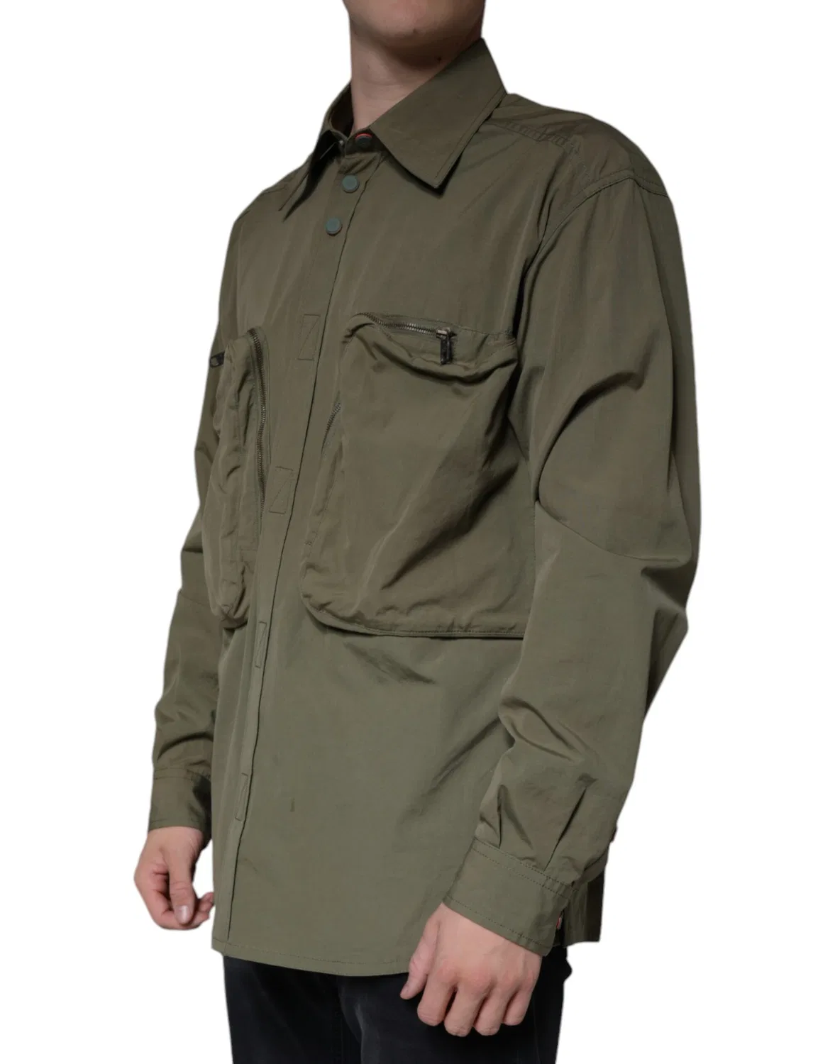 Мужская куртка с воротником на пуговицах Collared Jacket Dolce & Gabbana, Green — фото 3