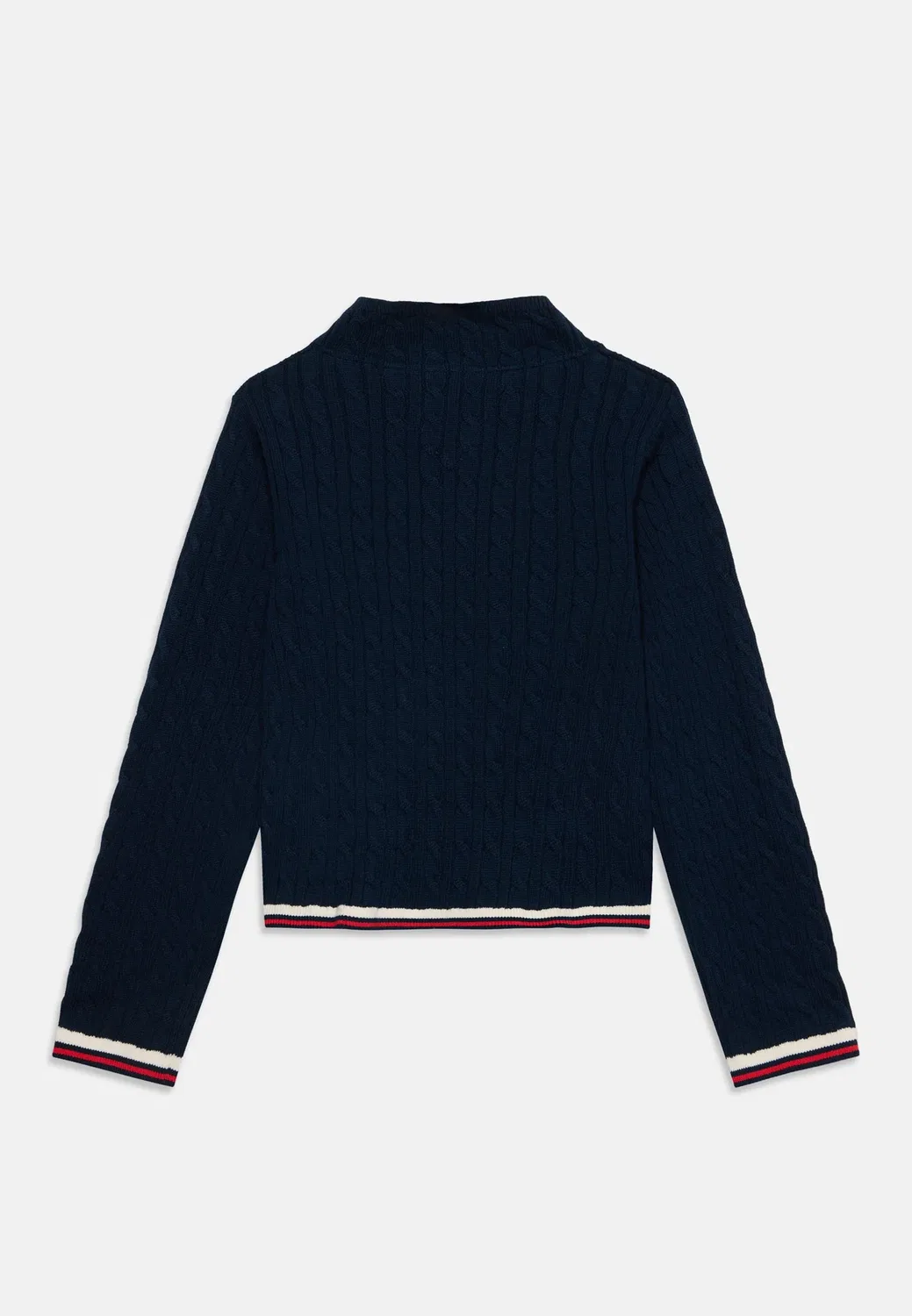 Свитер с высоким воротником и косами Tommy Hilfiger, Dark Blue — фото 2