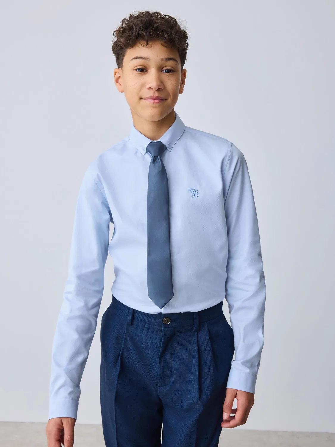 Рубашка с галстуком, длинный рукав Baker by Ted Baker, голубой