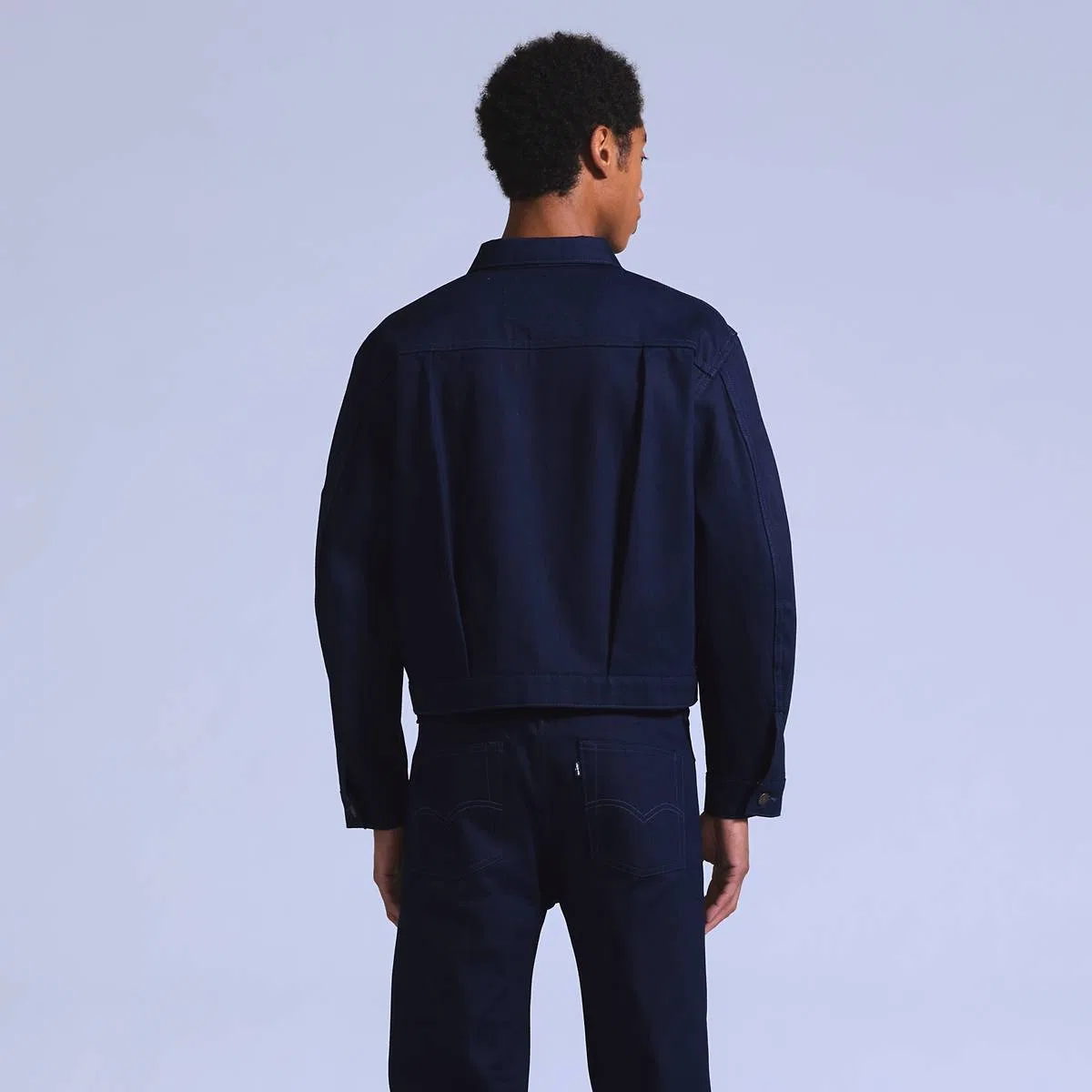 Джинсовая куртка-тракер типа I с кромкой Levi's, Rigid - Dark Wash — фото 4