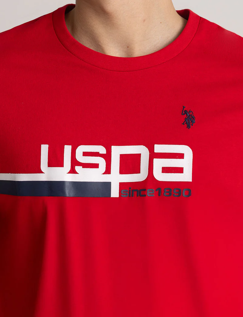 Футболка U.S. Polo Assn Uspa Graphic Crew Neck, красный — фото 3