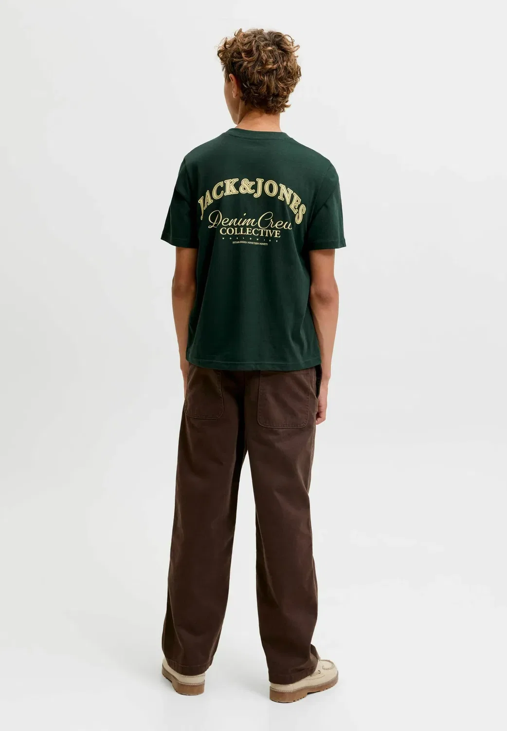Футболка с принтом Jjebrandes backp relaxed tee ss sn jnr - print t-shirt Jack & Jones Junior, Scarab