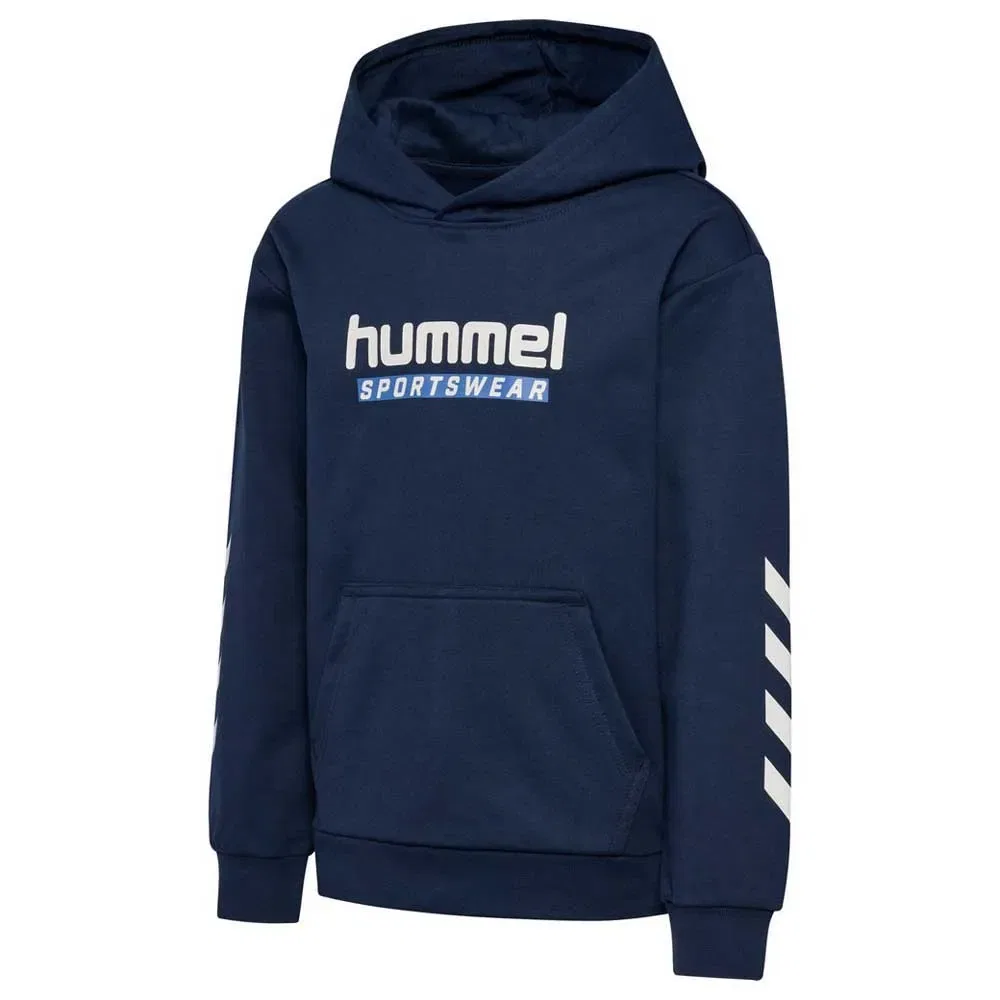 Детское худи для девочек с логотипом Hummel, Blue — фото 3