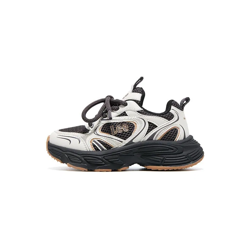 Детские кроссовки с принтом Synthetic Leather Textile Low top Lee, Beige Gray