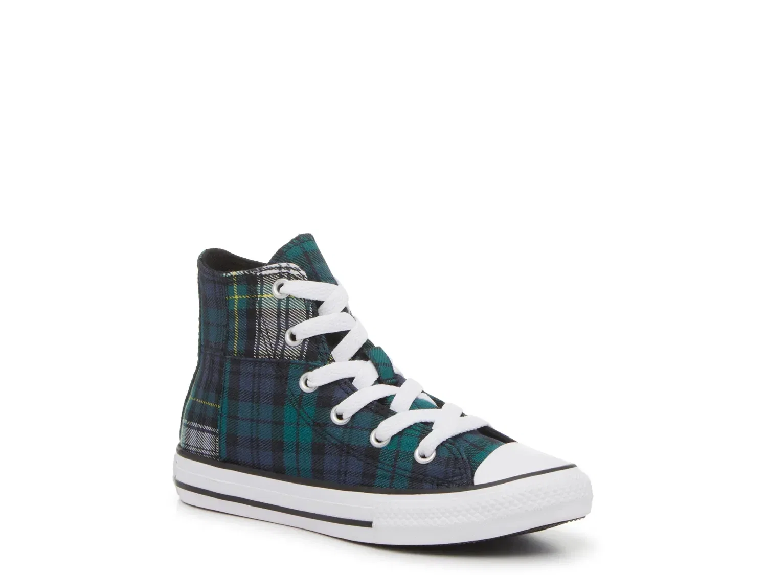 Кеды высокие Chuck Taylor All Star Plaid, Converse, сине-зеленый клетчатый