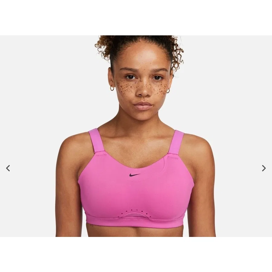 Спортивный бюстгальтер с высокой поддержкой Dri-Fit Alpha High-Support Padded Adjustable Training Nike, Розовый — фото 4