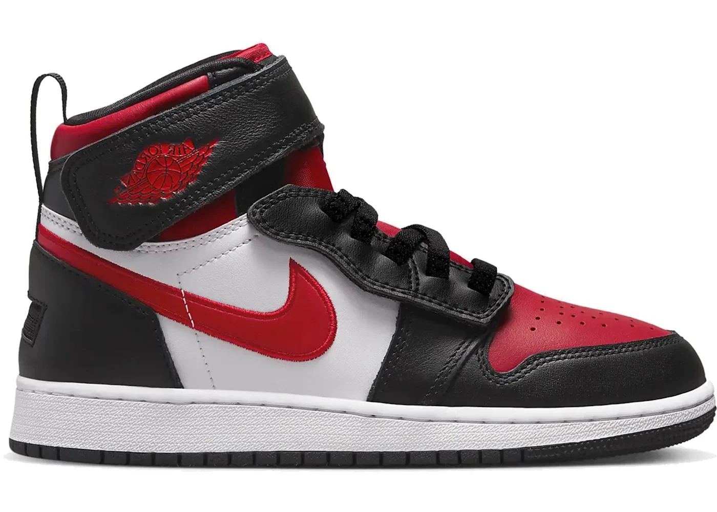 Детские кроссовки с высокой посадкой Jordan 1 High FlyEase Jordan, Black/White/Fire Red