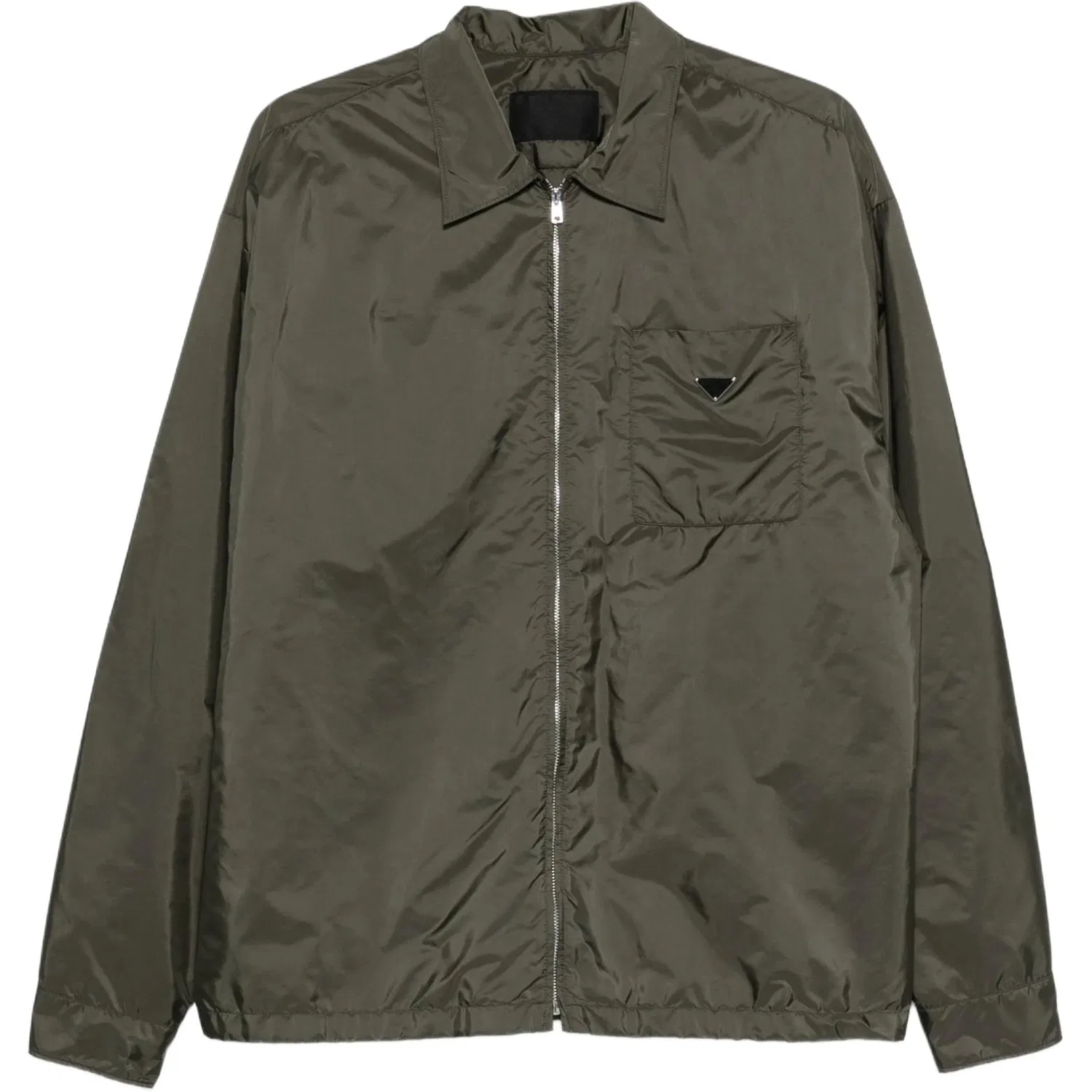 Мужская куртка с молнией Triangle-Logo PRADA, Green