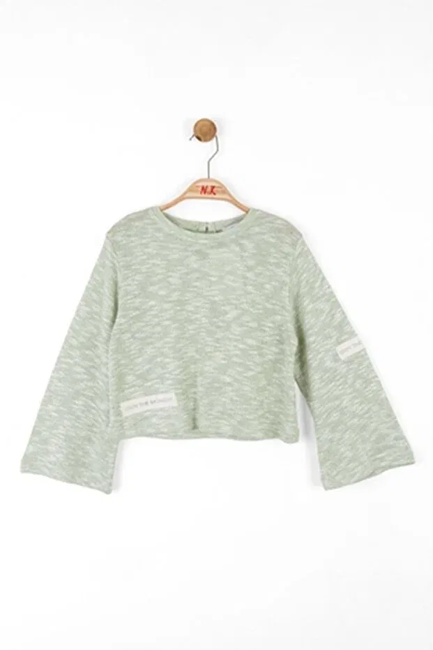 Детские свитшот для девочек хлопковый Nk Kids, Green — фото 3