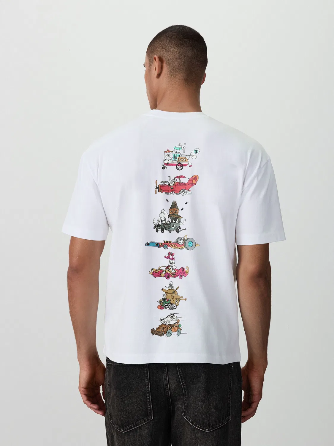 Футболка с графикой, Wacky Races Next, белый