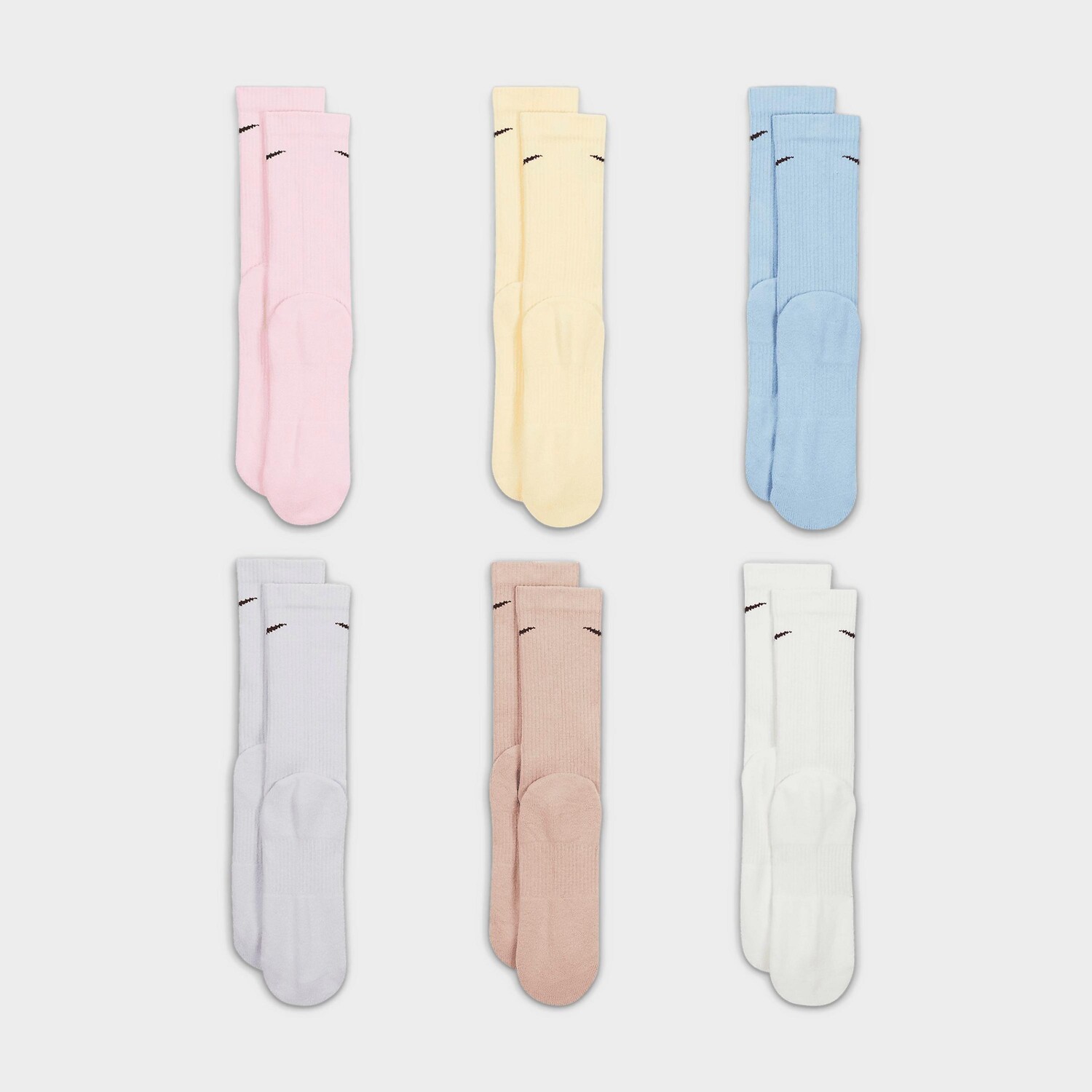 Носки Nike Everyday Plus Cushioned Crew 6 Pack, светло-разноцветный — фото 4