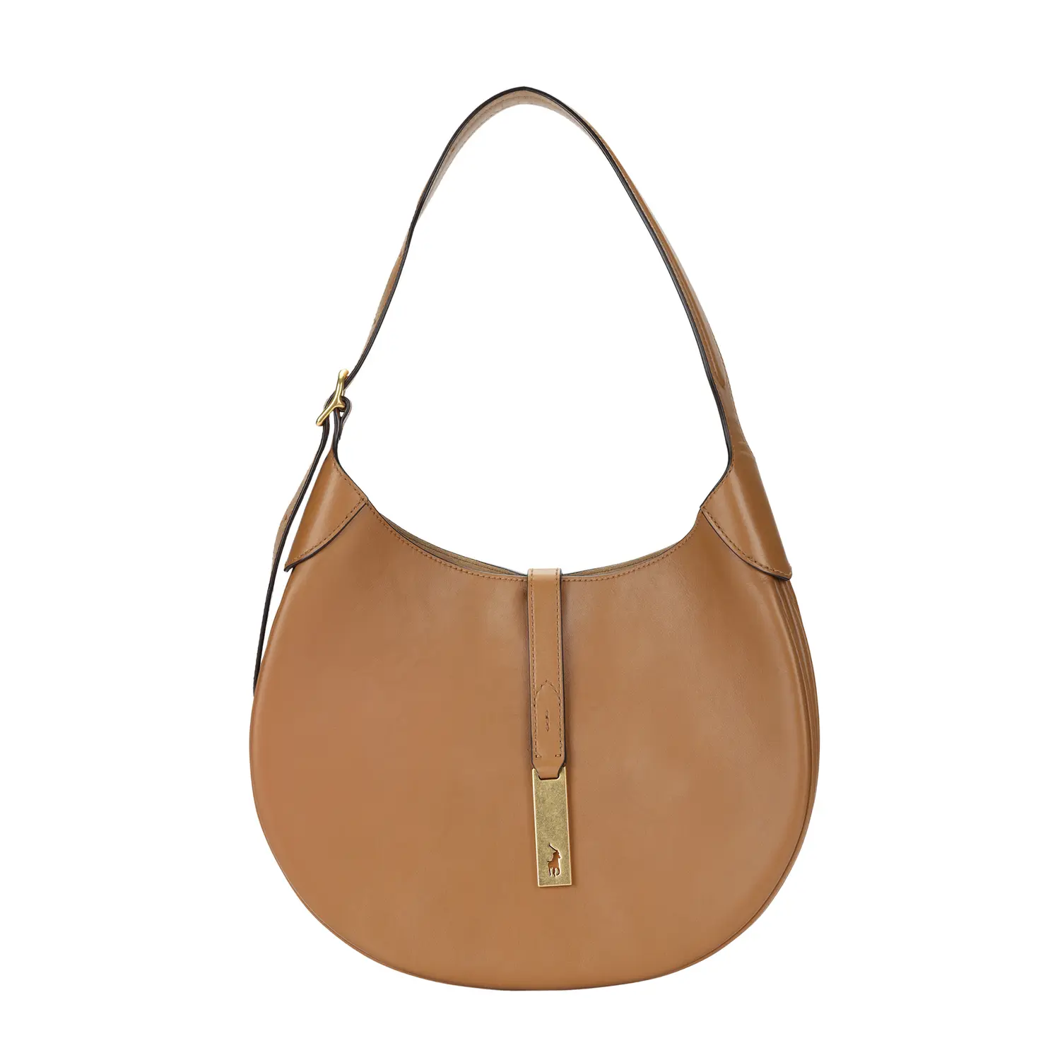 

Polo Ralph Lauren Polo ID Кожаная сумка из коровьей кожи Medium Женская Светло-коричневая